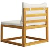 vidaXL 9 Piece Garden Lounge Set with Cushion Cream Solid Acacia Wood
