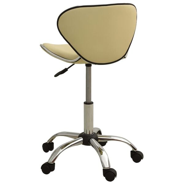 vidaXL Salon Spa Stool Cream Faux Leather