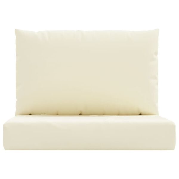 vidaXL Pallet Cushions 2 pcs Cream White Oxford Fabric