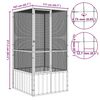 vidaXL Bird Cage Grey 111x107x211.5 cm Galvanised Steel
