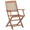vidaXL Folding Garden Chairs 6 pcs with Cushions Solid Acacia Wood