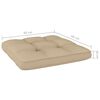 vidaXL Pallet Cushions 2 pcs Beige Fabric