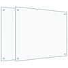 vidaXL Kitchen Backsplashes 2 pcs Transparent 70x60 cm Tempered Glass