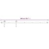 vidaXL Sliding Door Hardware Kit 200 cm Steel White