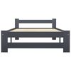 vidaXL Bed Frame without Mattress Dark Grey Solid Pine Wood 100x200 cm