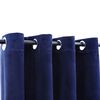vidaXL Blackout Curtains with Rings 2 pcs Velvet Dark Blue 140x225 cm