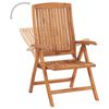 vidaXL Reclining Garden Chairs with Cushions 4 pcs Solid Teak Wood