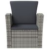 vidaXL 8 Piece Garden Lounge Set with Cushions Poly Rattan Grey