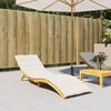 vidaXL Sun Lounger Cushion Melange Cream 200x60x4 cm Fabric