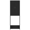 vidaXL Washing Machine Cabinet Black 64x25.5x190 cm