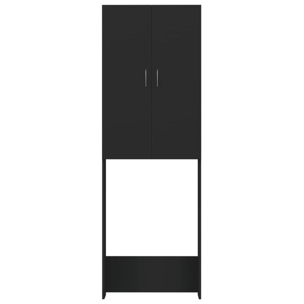 vidaXL Washing Machine Cabinet Black 64x25.5x190 cm