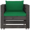vidaXL 7 Piece Garden Lounge Set with Cushions Grey Impregnated Wood