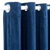 vidaXL Blackout Curtain with Metal Rings Velvet Dark Blue 290x245 cm