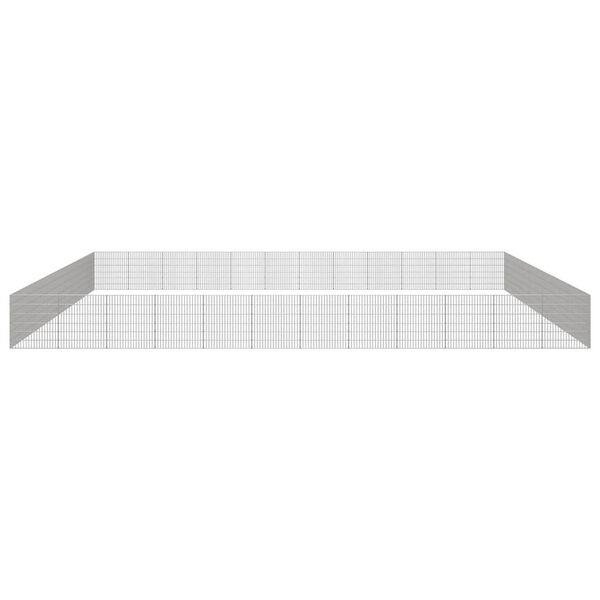 vidaXL Free Range Animal Enclosure 48-Panel 54x60 cm Galvanised Iron