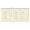 vidaXL Garden Lowback Chair Cushions 6 pcs Cream 100x50x3 cm Oxford Fabric