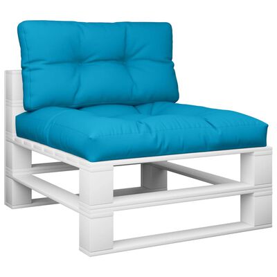 vidaXL Pallet Cushions 2 pcs Blue Fabric