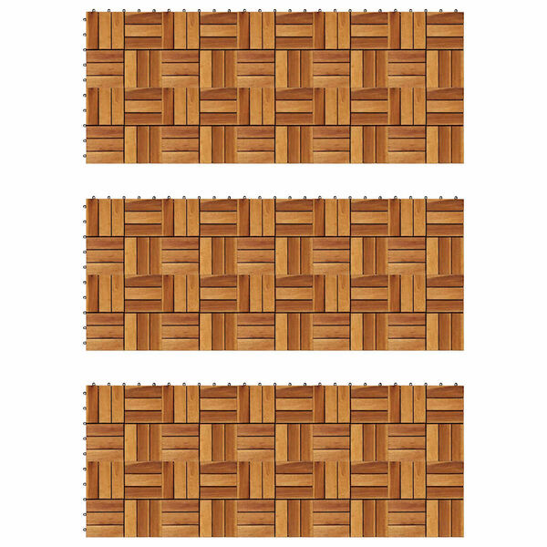 Decking Tiles 30 x 30 cm Acacia Set of 30