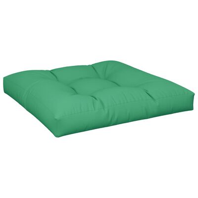 vidaXL Pallet Cushion Green 70x70x12 cm Fabric