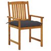 vidaXL Garden Chairs with Cushions 2 pcs Solid Acacia Wood