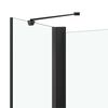 vidaXL Bi-Folding Shower Enclosure ESG 120x68x130 cm Black