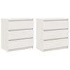 vidaXL Bedside Cabinets 2 pcs White 60x36x64 cm Solid Pinewood