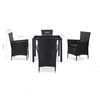 vidaXL 5 Piece Outdoor Dining Set Poly Rattan Black