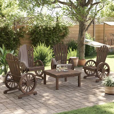 vidaXL Garden Adirondack Chairs 4 pcs Solid Wood Fir