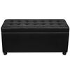 vidaXL Storage Ottoman Artificial Leather Black