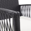 vidaXL Garden Armchairs with Cushions 2 pcs Black Poly Rattan