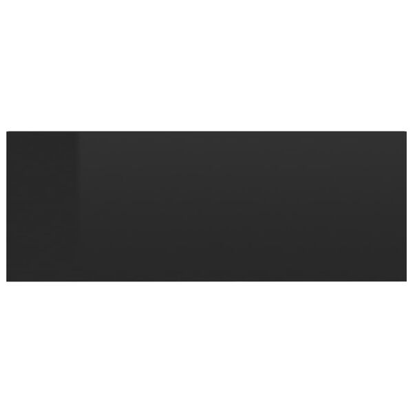 vidaXL Floating Nightstands 2 pcs High Gloss Black 40x30x15 cm Engineered Wood