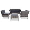 vidaXL 8 Piece Garden Lounge Set with Cushions Poly Rattan Grey