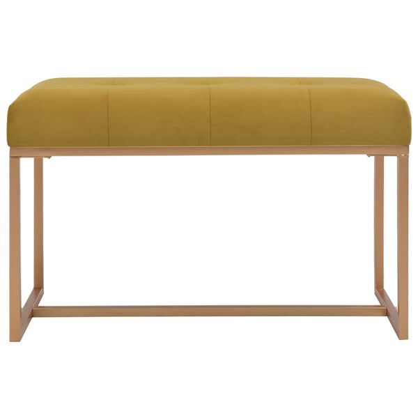 vidaXL Bench 80 cm Mustard Velvet