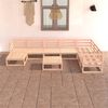 vidaXL 8 Piece Garden Lounge Set Solid Pinewood