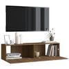 vidaXL TV Wall Cabinet Brown Oak 120x30x30 cm Engineered Wood