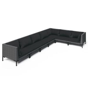 vidaXL Garden Lounge Set | Dark Grey, Black