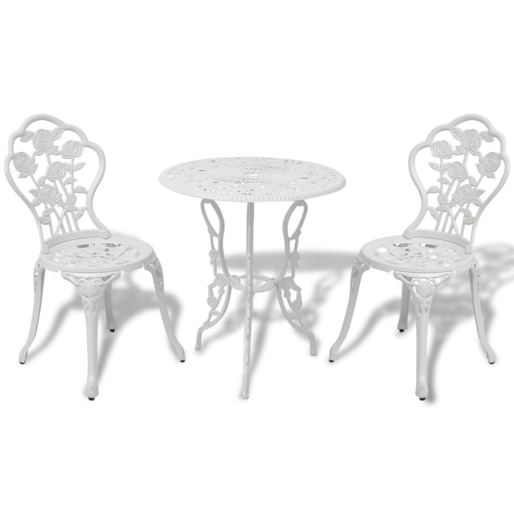 3 piece bistro set white