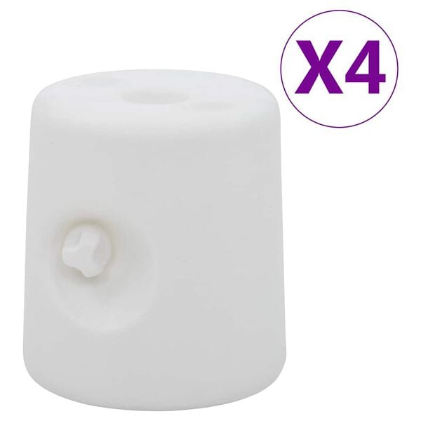 vidaXL Gazebo Weights 4 pcs PE White