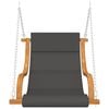 vidaXL Swing Chair without Swing Frame with Cushion Solid Bent Wood