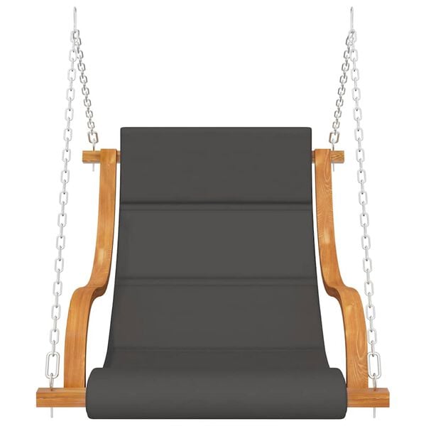 vidaXL Swing Chair without Swing Frame with Cushion Solid Bent Wood