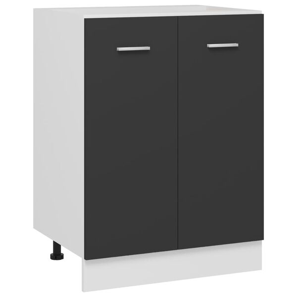 vidaXL Bottom Cabinet Lyon Grey 60x46x81.5 cm Engineered Wood