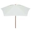 vidaXL Garden Parasol 270x270 cm Wooden Pole Cream White