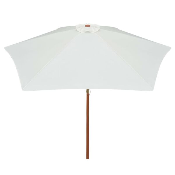 vidaXL Garden Parasol 270x270 cm Wooden Pole Cream White