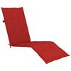vidaXL Outdoor Deck Chair with Footrest and Cushion Solid Acacia Wood