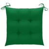 vidaXL Garden Chairs 4 pcs with Green Cushions Solid Teak Wood