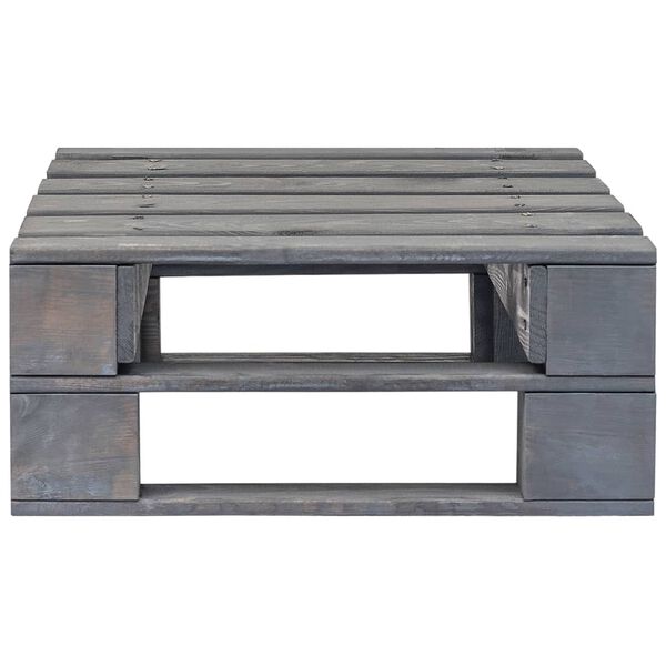 vidaXL Garden Pallet Ottoman Grey Impregnated Pinewood