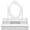 vidaXL Dressing Table Set with Stool White 75x69x140 cm Paulownia Wood