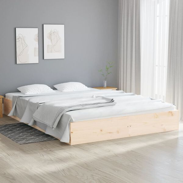 vidaXL Bed Frame without Mattress Solid Wood 160x200 cm