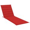 vidaXL Double Sun Lounger & Red Cushions Impregnated Pinewood