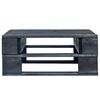 vidaXL Garden Pallet Ottoman Wood Black