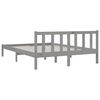 vidaXL Bed Frame without Mattress Grey Solid Wood 160x200 cm